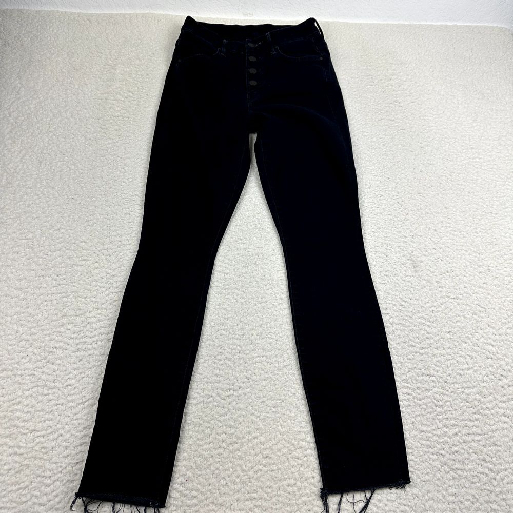 Mother The Pixie Ankle Fray Jeans Women's 24‎ Black Holding Hands Skinny Denim